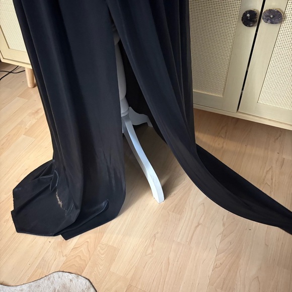 NORMA KAMALI Black‎ Athena Sheen Gown Maxi Dress Size Slit Size Medium - Picture 4 of 10